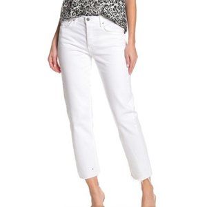 GRLFRND Helena High-Rise Straight Crop Jean White Size 30